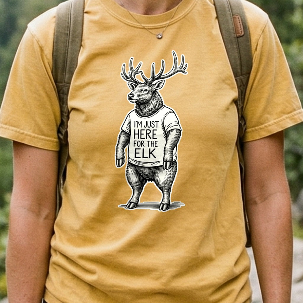 I'm Just Here for the Elk Cotton T-Shirt