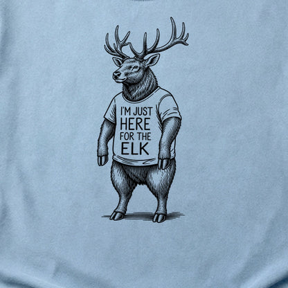 I'm Just Here for the Elk Cotton T-Shirt