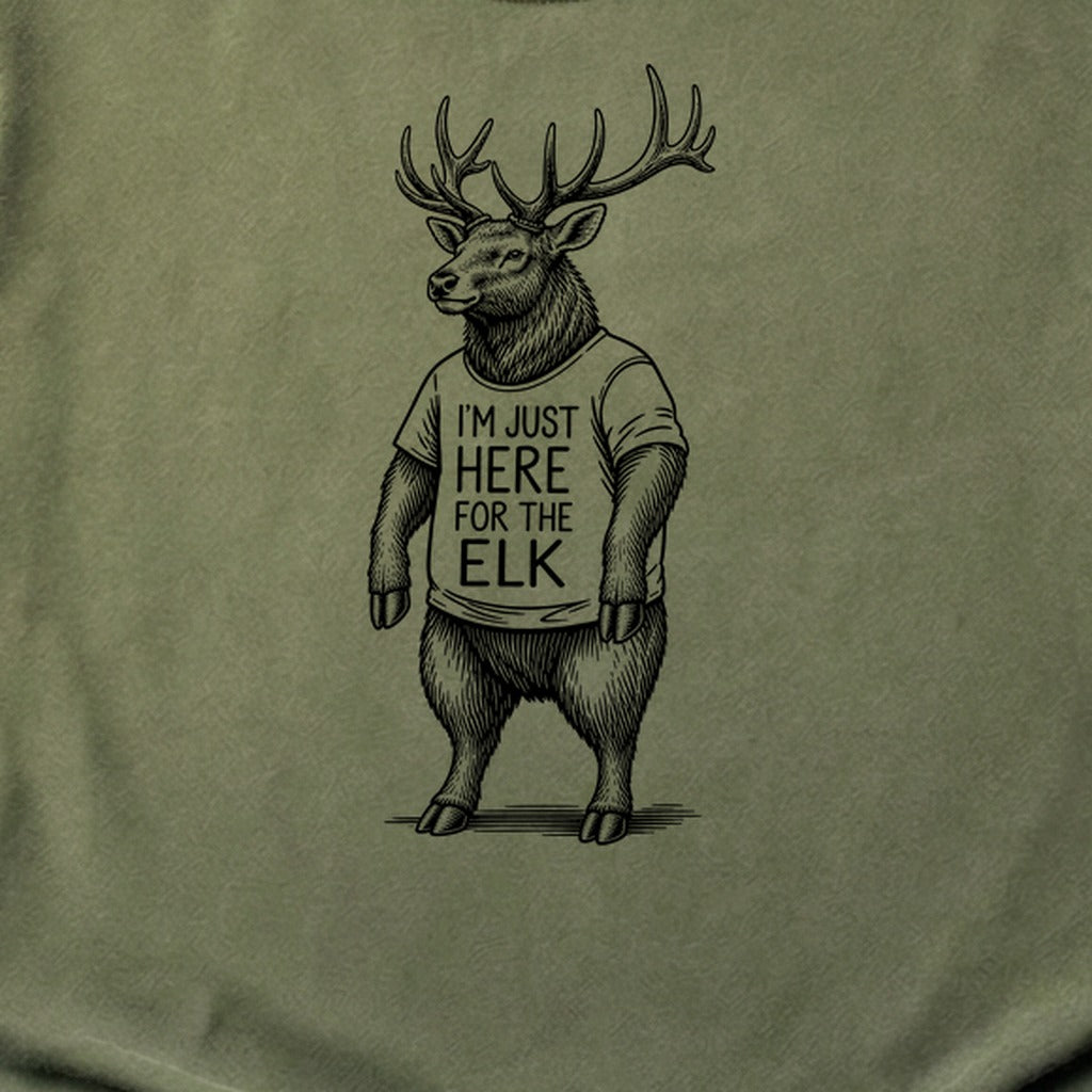 I'm Just Here for the Elk Cotton T-Shirt