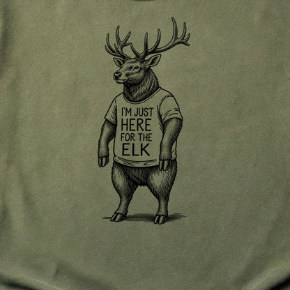 I'm Just Here for the Elk Cotton T-Shirt
