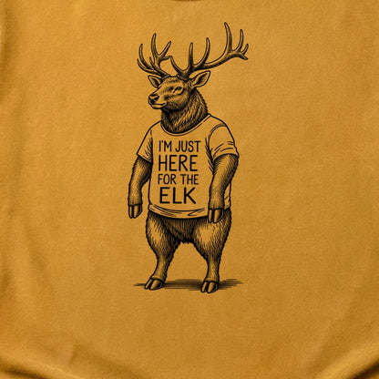 I'm Just Here for the Elk Cotton T-Shirt