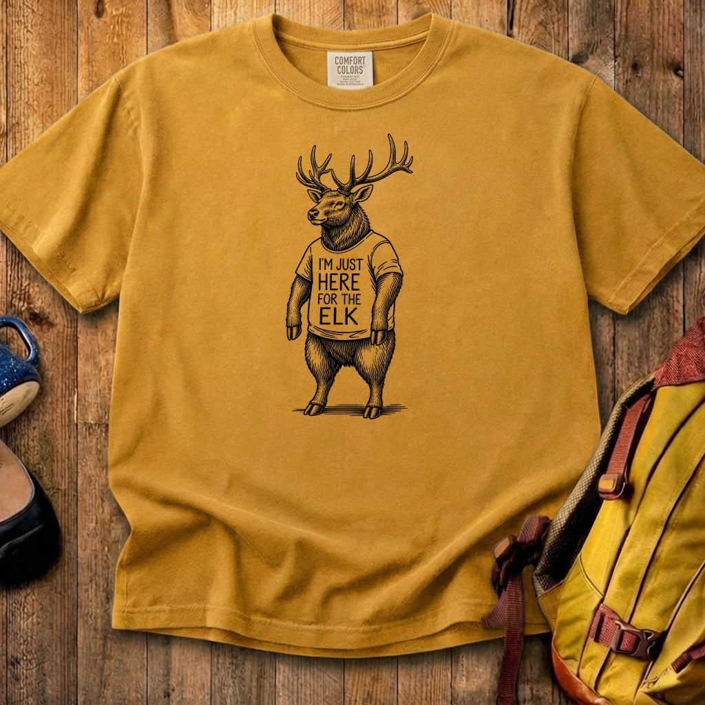 I'm Just Here for the Elk Cotton T-Shirt