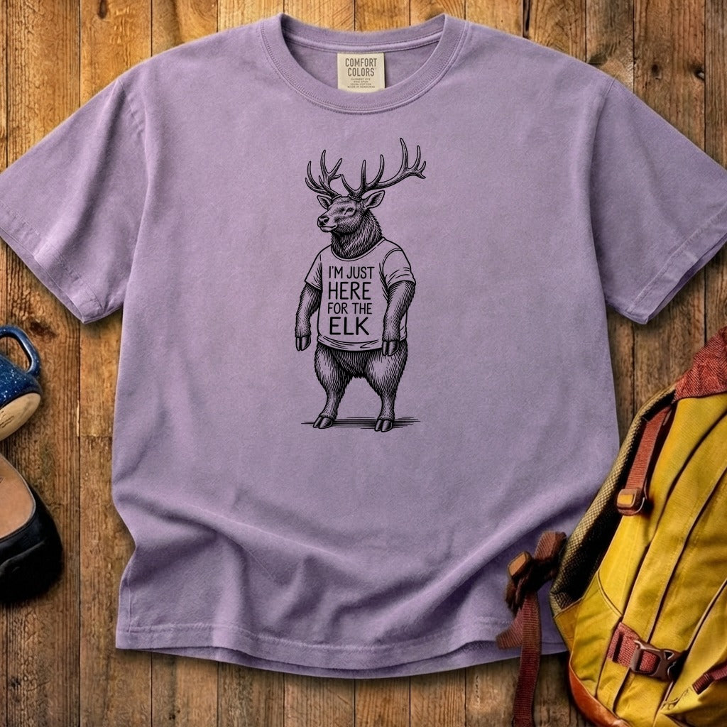 I'm Just Here for the Elk Cotton T-Shirt