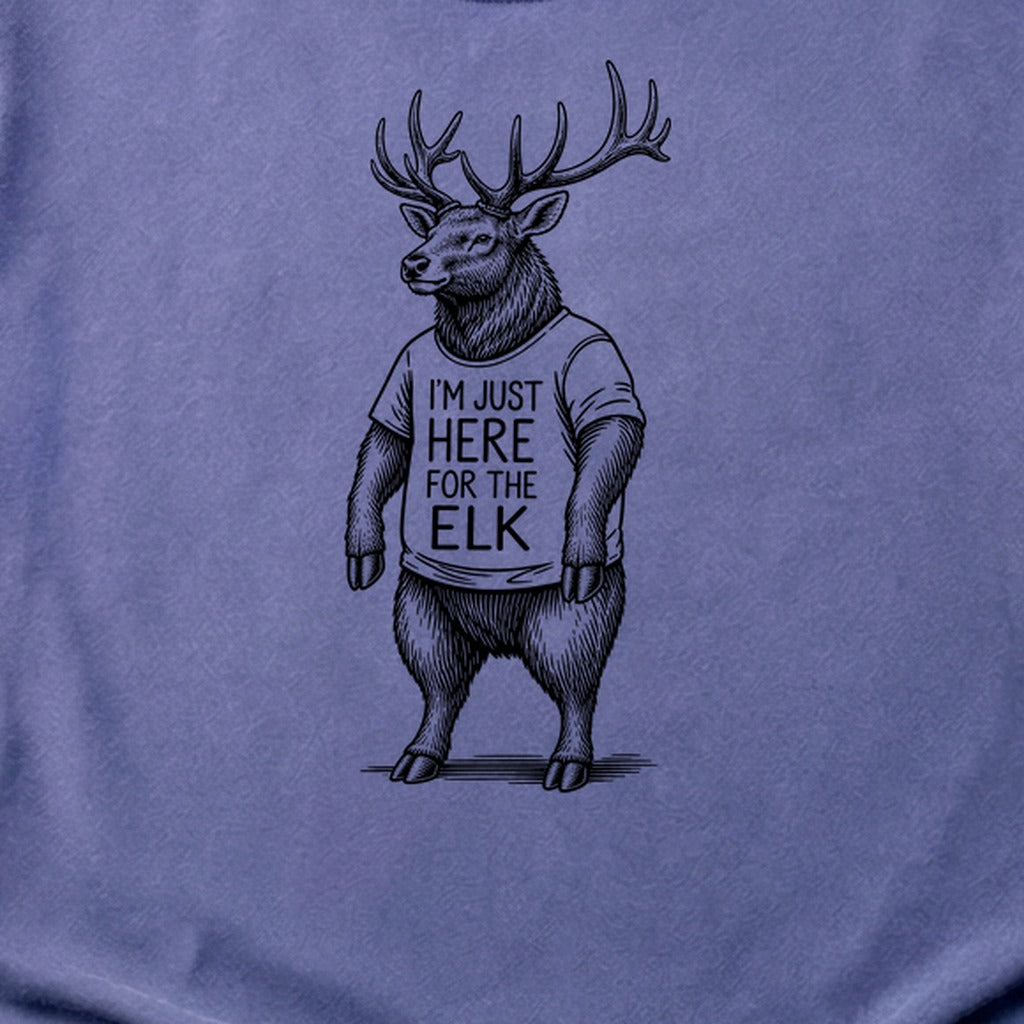I'm Just Here for the Elk Cotton T-Shirt