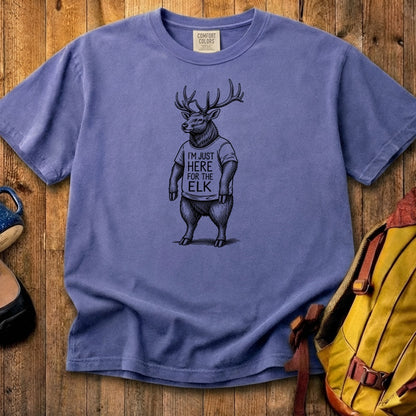 I'm Just Here for the Elk Cotton T-Shirt