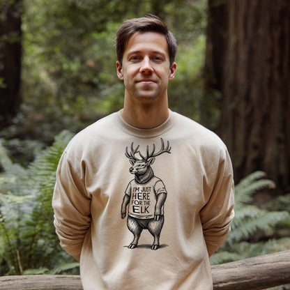 I'm Just Here for the Elk Crewneck Sweatshirt