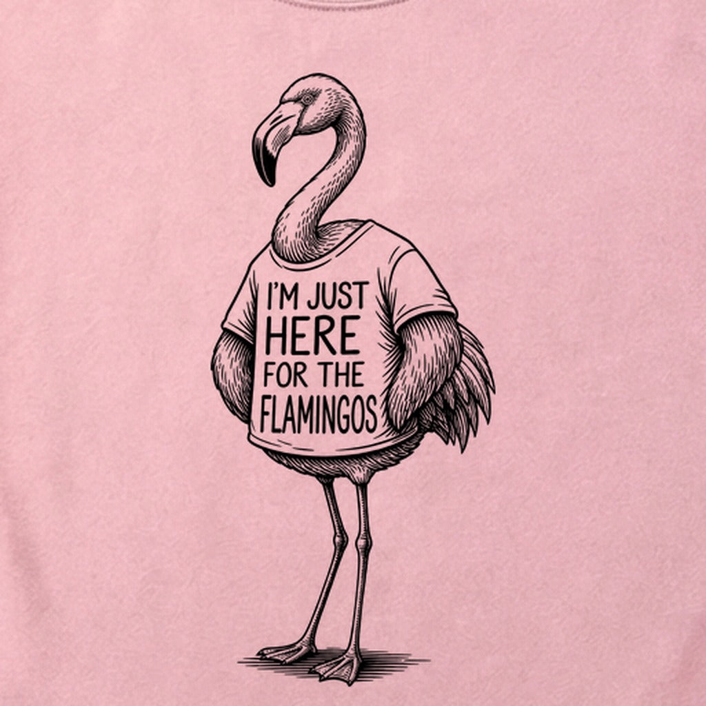 I'm Just Here for the Flamingos Cotton T-Shirt