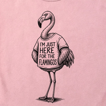 I'm Just Here for the Flamingos Cotton T-Shirt