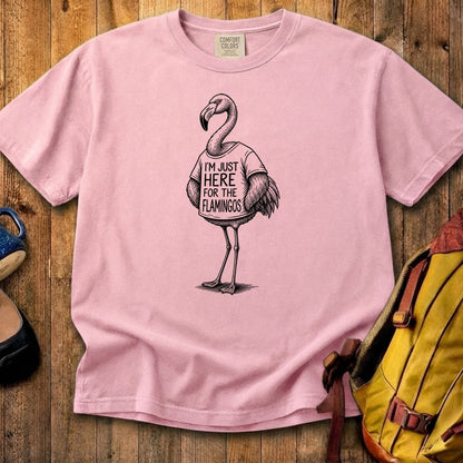 I'm Just Here for the Flamingos Cotton T-Shirt