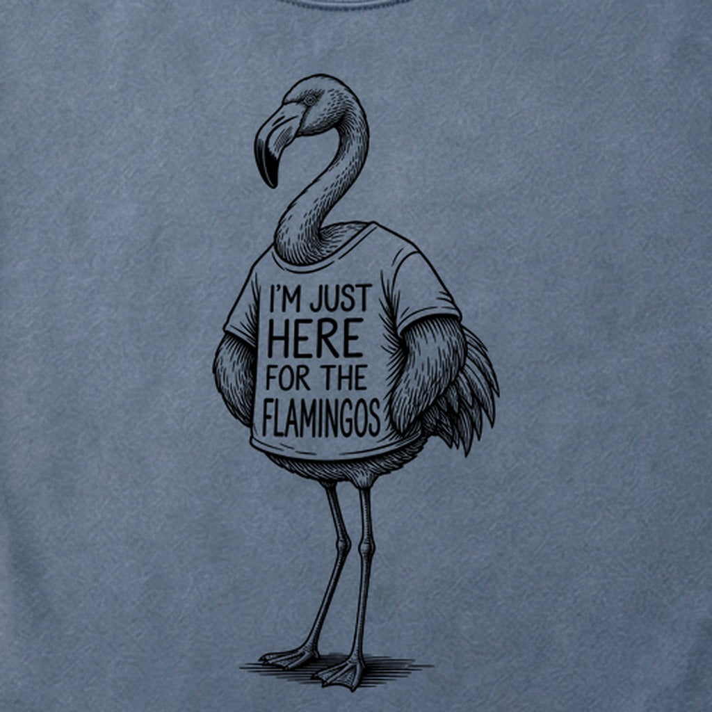 I'm Just Here for the Flamingos Cotton T-Shirt