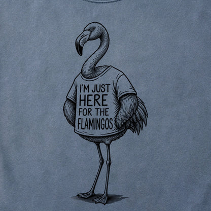 I'm Just Here for the Flamingos Cotton T-Shirt