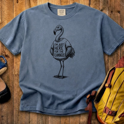 I'm Just Here for the Flamingos Cotton T-Shirt