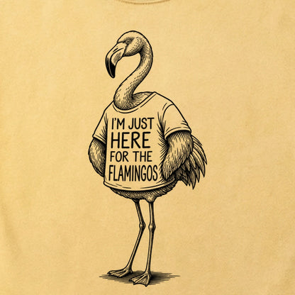 I'm Just Here for the Flamingos Cotton T-Shirt