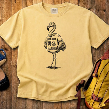 I'm Just Here for the Flamingos Cotton T-Shirt