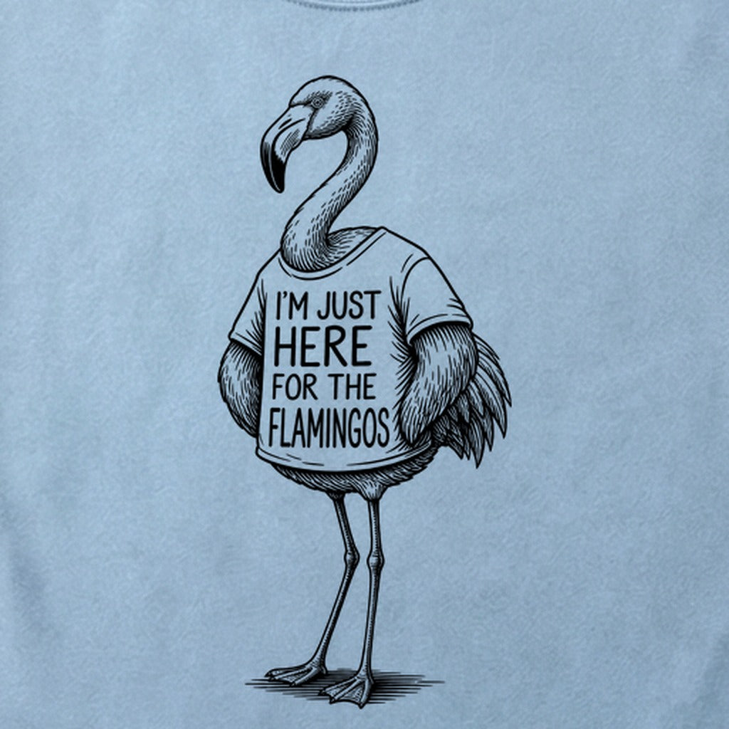I'm Just Here for the Flamingos Cotton T-Shirt