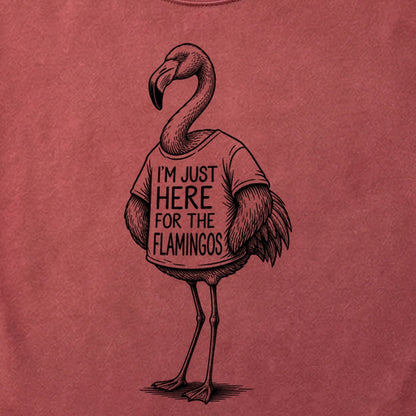 I'm Just Here for the Flamingos Cotton T-Shirt