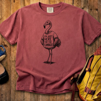 I'm Just Here for the Flamingos Cotton T-Shirt