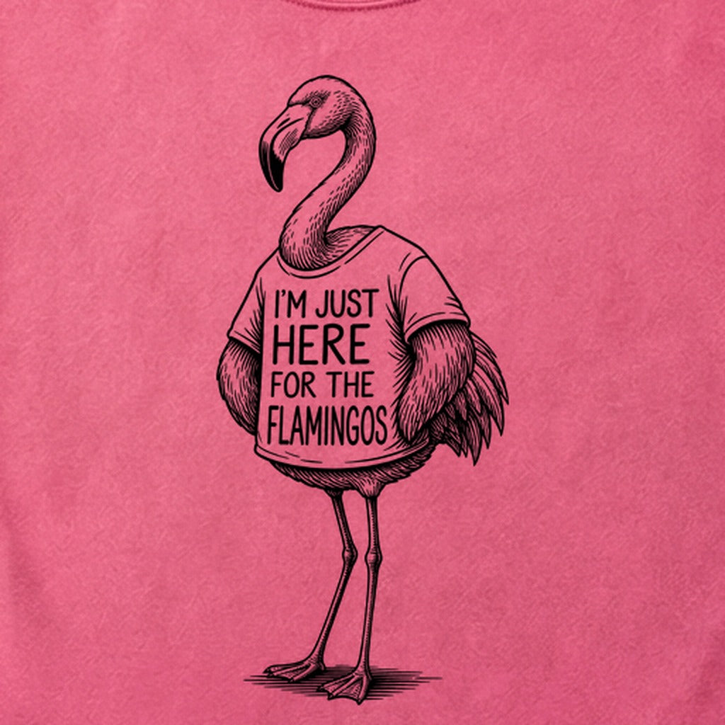 I'm Just Here for the Flamingos Cotton T-Shirt