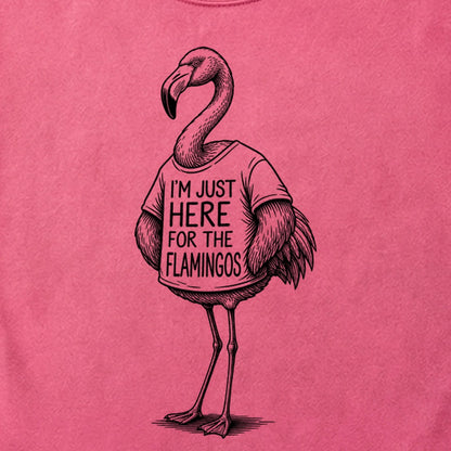 I'm Just Here for the Flamingos Cotton T-Shirt