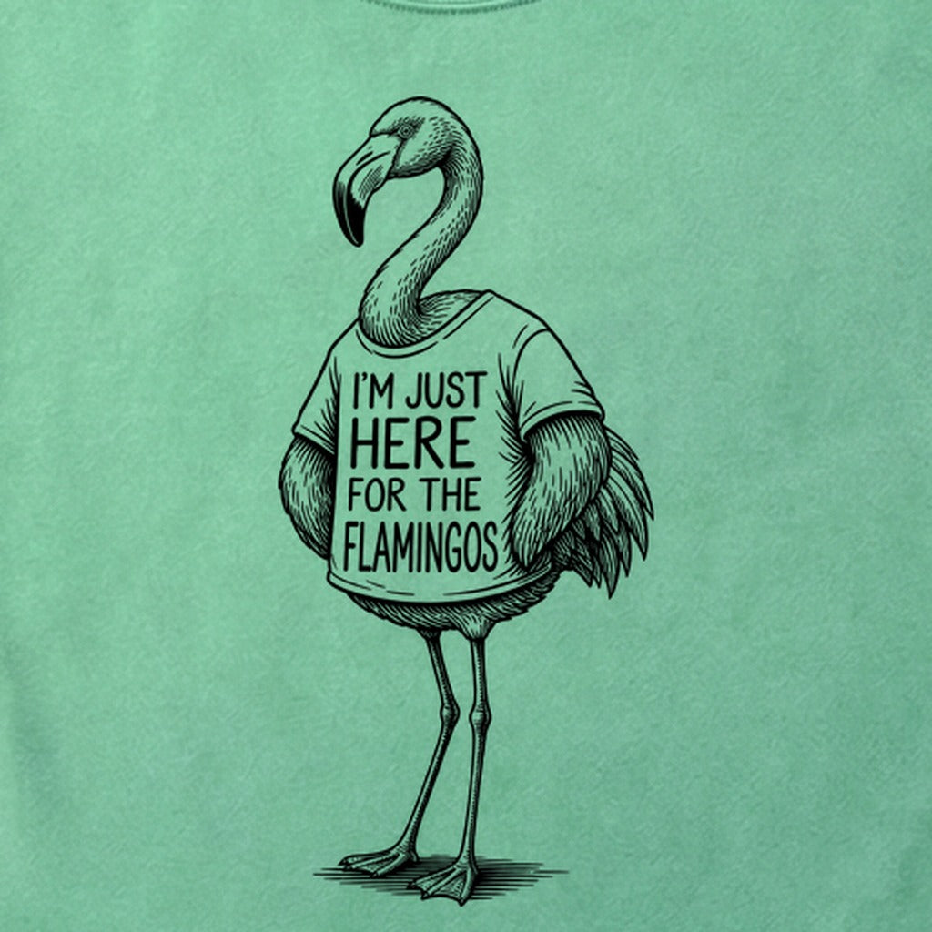 I'm Just Here for the Flamingos Cotton T-Shirt