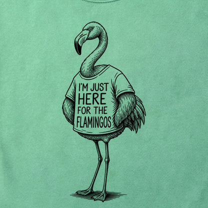 I'm Just Here for the Flamingos Cotton T-Shirt