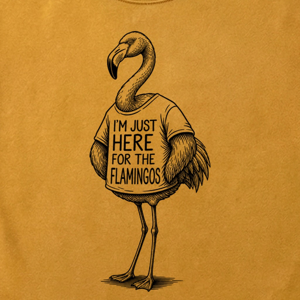 I'm Just Here for the Flamingos Cotton T-Shirt