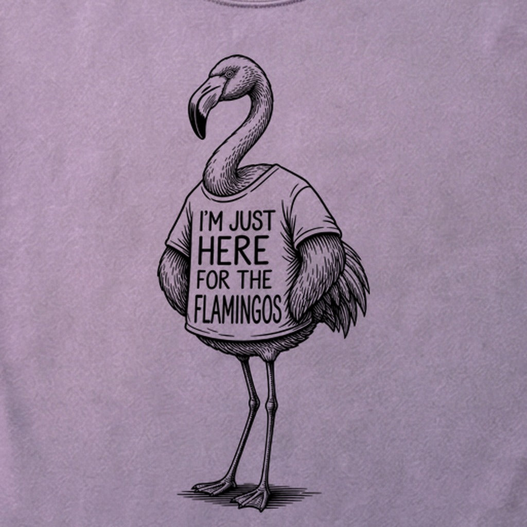 I'm Just Here for the Flamingos Cotton T-Shirt