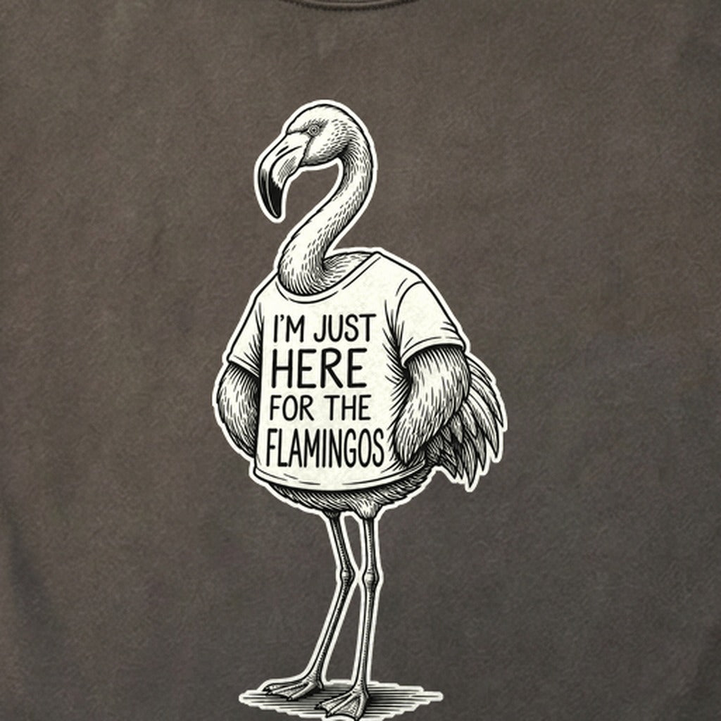 I'm Just Here for the Flamingos Cotton T-Shirt