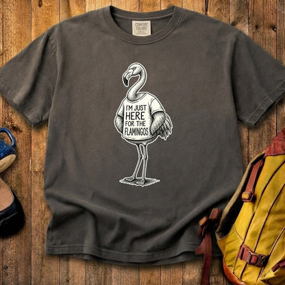 I'm Just Here for the Flamingos Cotton T-Shirt