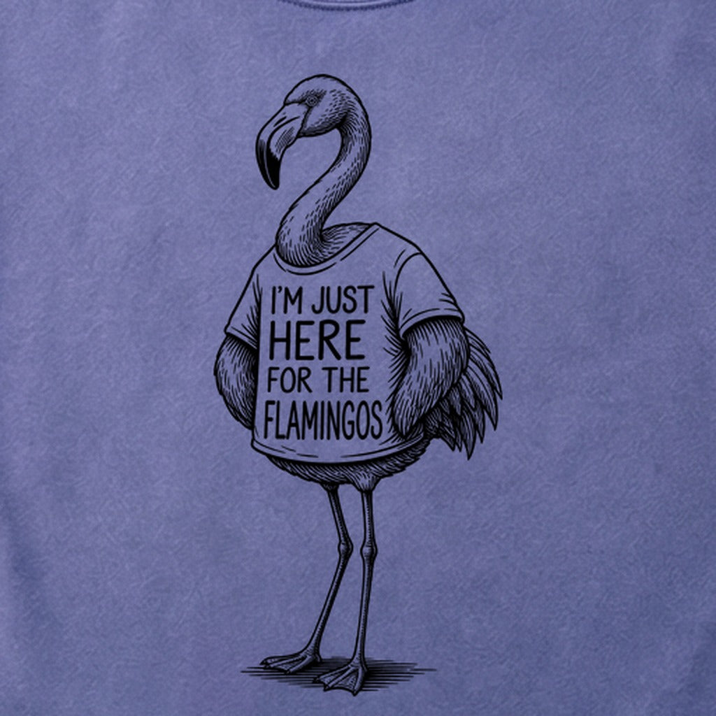 I'm Just Here for the Flamingos Cotton T-Shirt