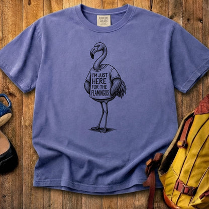 I'm Just Here for the Flamingos Cotton T-Shirt