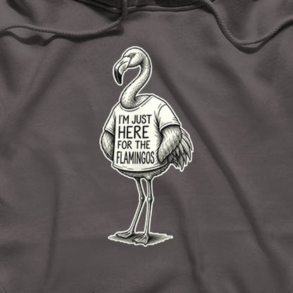 I'm Just Here for the Flamingos Hoodie