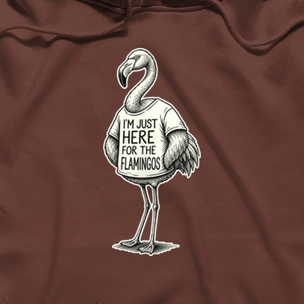 I'm Just Here for the Flamingos Hoodie