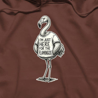 I'm Just Here for the Flamingos Hoodie