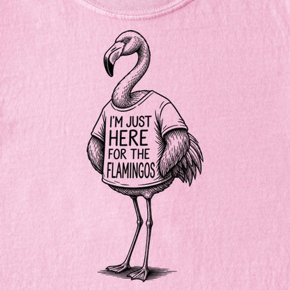 I'm Just Here for the Flamingos Kids Cotton T-Shirt