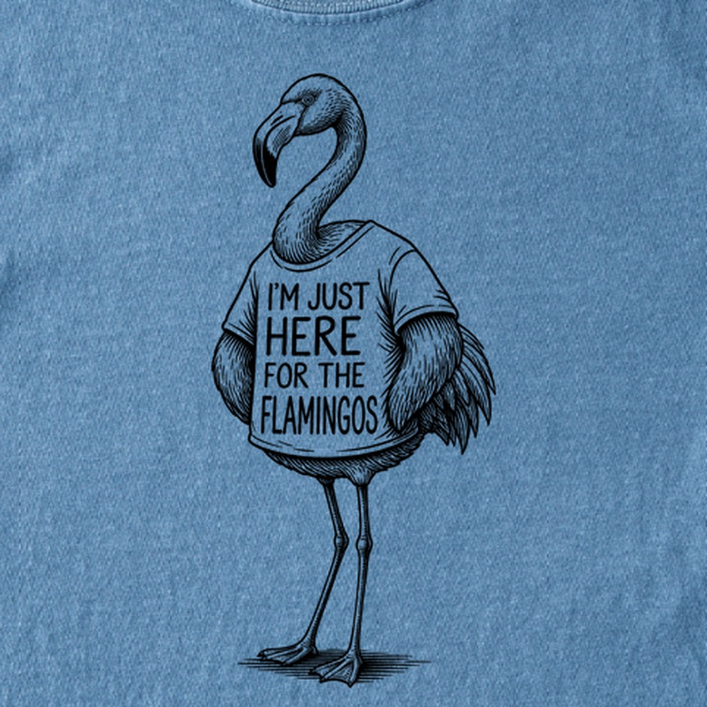I'm Just Here for the Flamingos Kids Cotton T-Shirt
