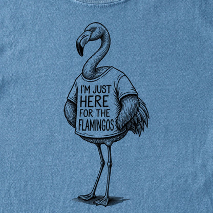 I'm Just Here for the Flamingos Kids Cotton T-Shirt