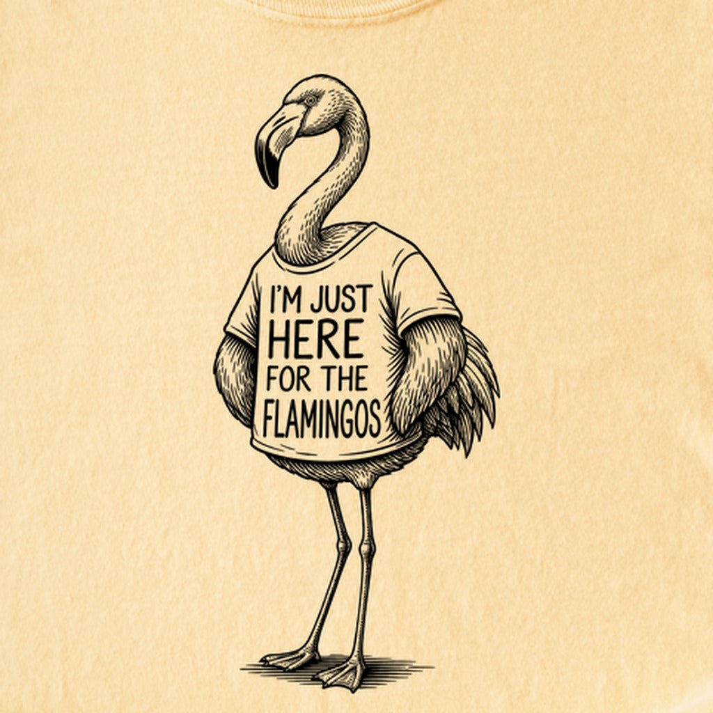 I'm Just Here for the Flamingos Kids Cotton T-Shirt