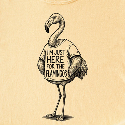 I'm Just Here for the Flamingos Kids Cotton T-Shirt