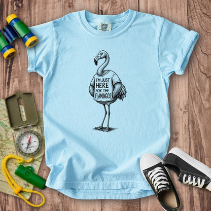 I'm Just Here for the Flamingos Kids Cotton T-Shirt