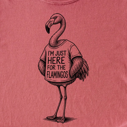 I'm Just Here for the Flamingos Kids Cotton T-Shirt