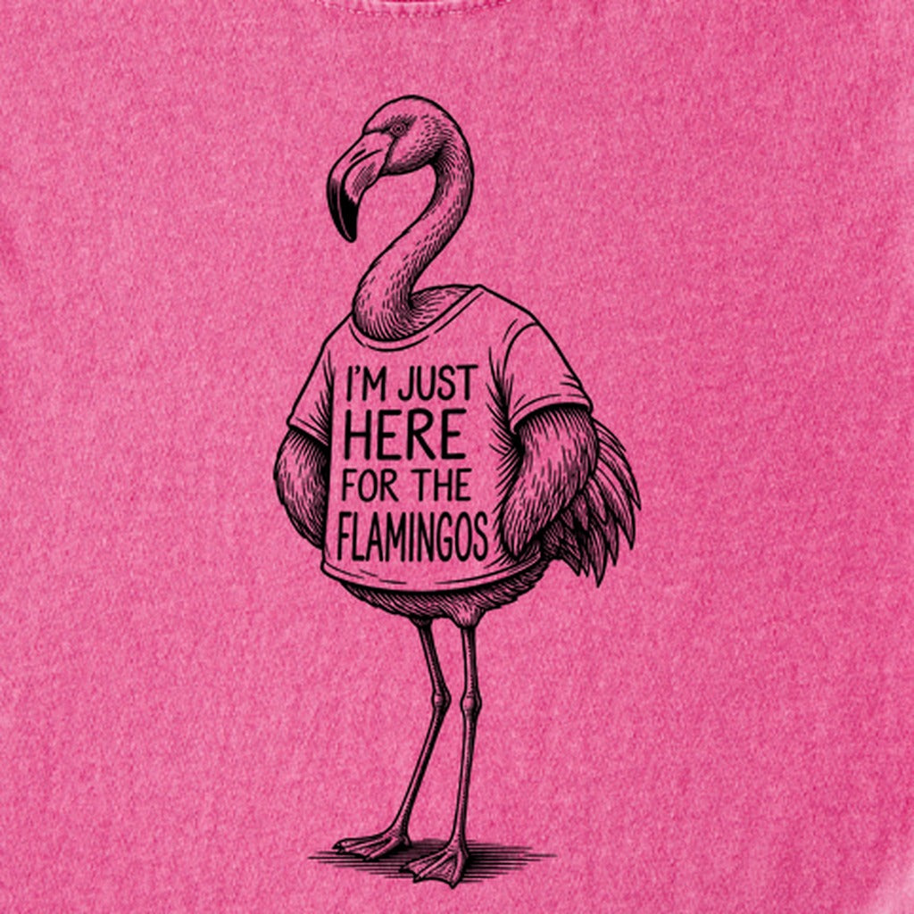 I'm Just Here for the Flamingos Kids Cotton T-Shirt