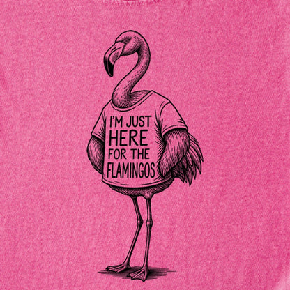 I'm Just Here for the Flamingos Kids Cotton T-Shirt