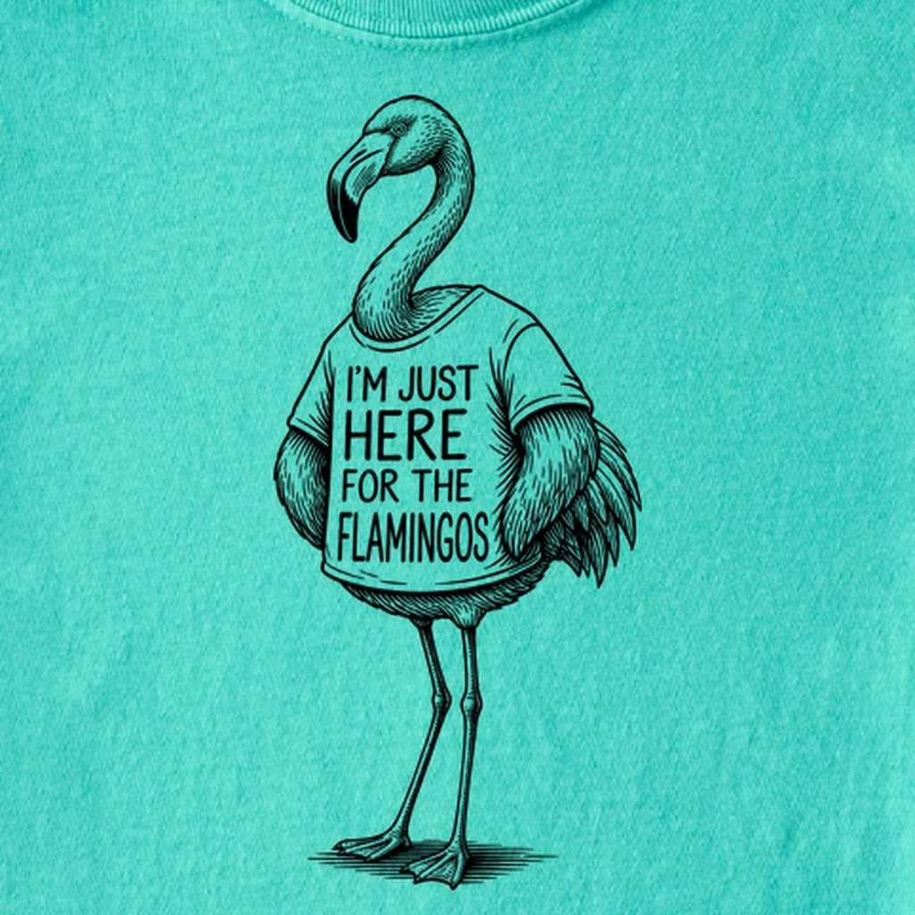 I'm Just Here for the Flamingos Kids Cotton T-Shirt