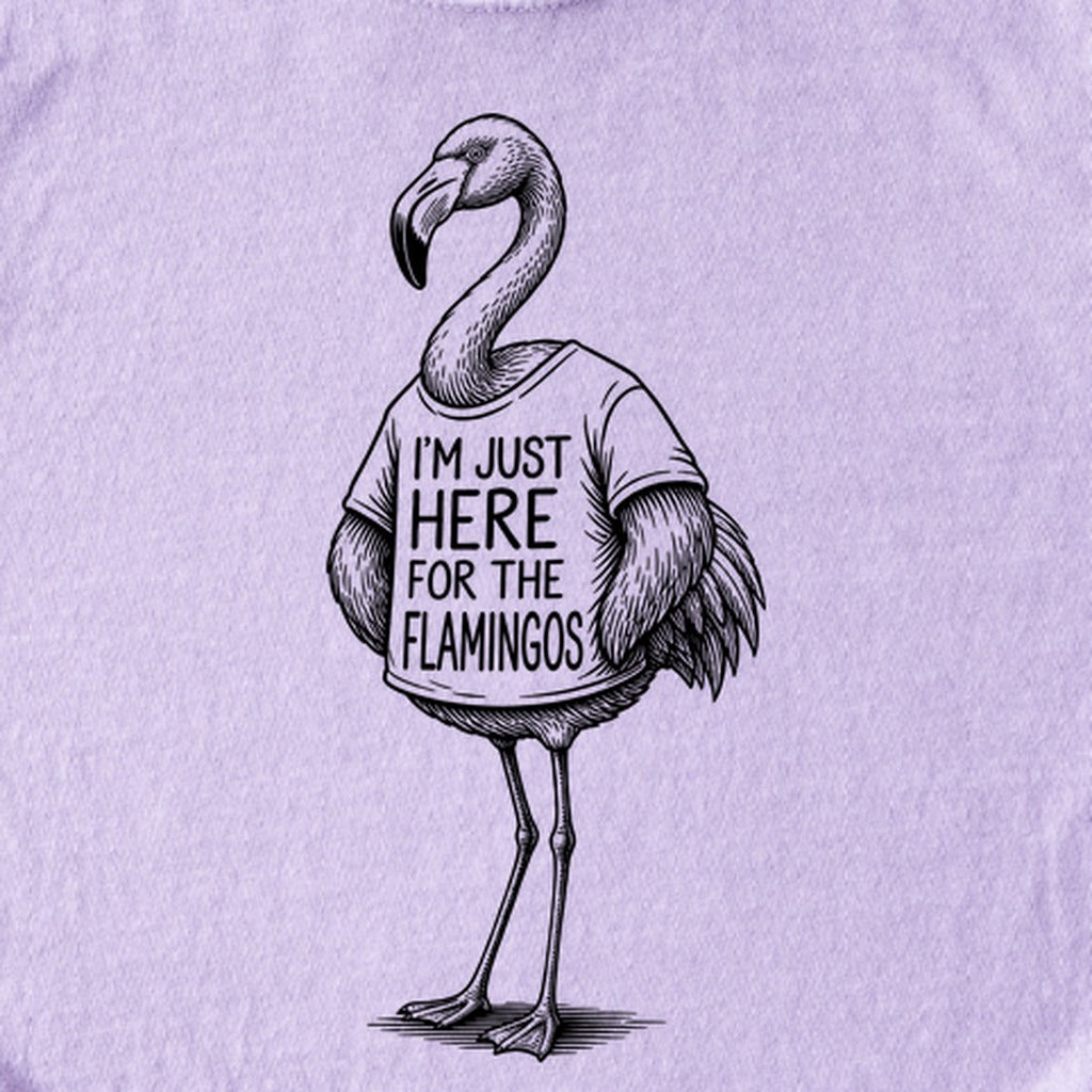 I'm Just Here for the Flamingos Kids Cotton T-Shirt