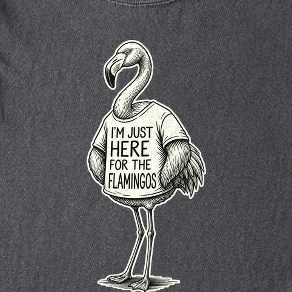 I'm Just Here for the Flamingos Kids Cotton T-Shirt