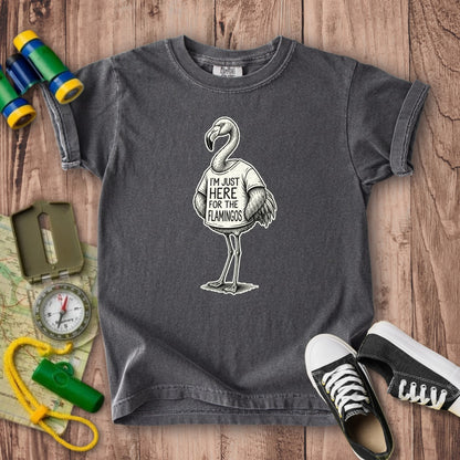 I'm Just Here for the Flamingos Kids Cotton T-Shirt