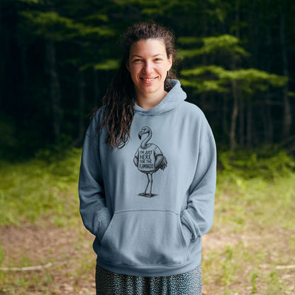 I'm Just Here for the Flamingos Hoodie