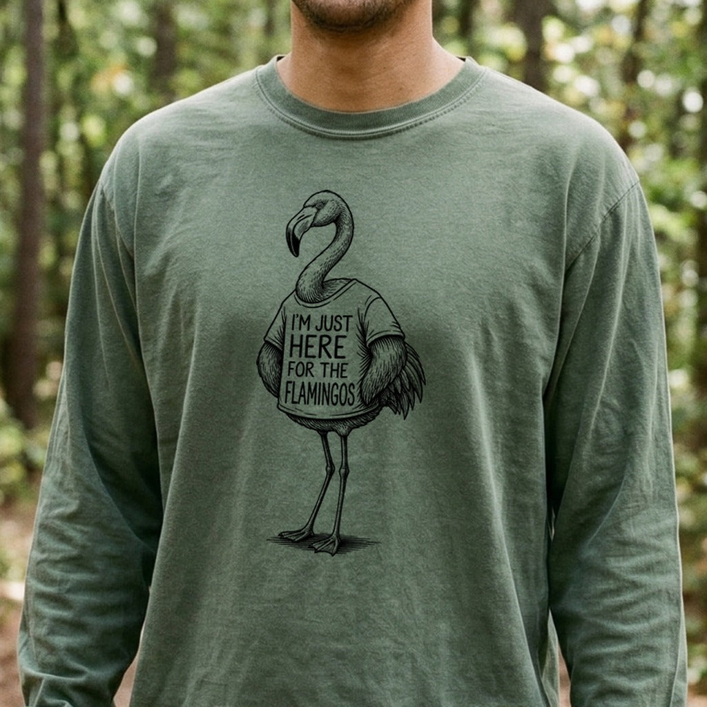 I'm Just Here for the Flamingos Premium Long Sleeve