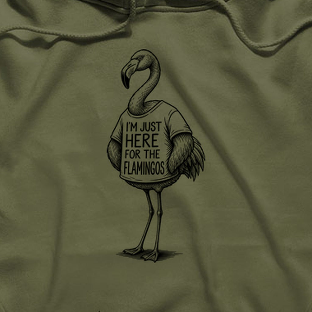 I'm Just Here for the Flamingos Hoodie